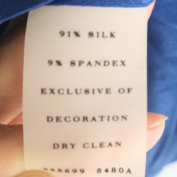 Ann Taylor Silk Blend Blue Sleeveless Blouse Top Size M - Picture 6 of 6